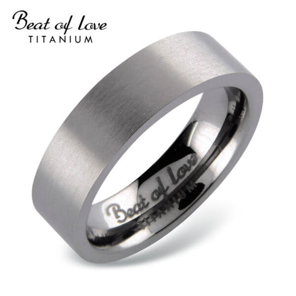 Beat of Love titaanisormus flakka 6mm TI-031-6mm-7861
