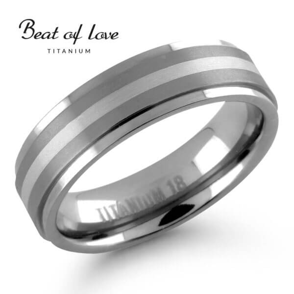 Beat of Love titaanisormus TI-187-6mm