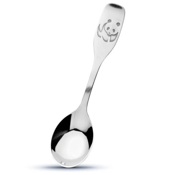 kummilusikka panda hopeaa