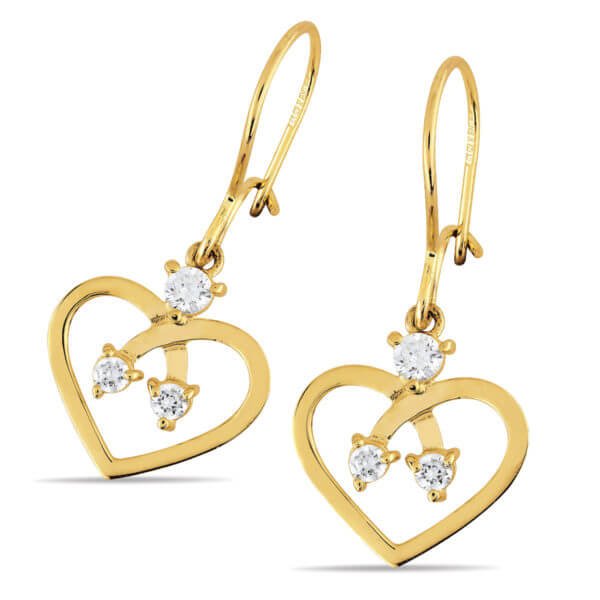 Kultakorvakorut zirkoneilla-0