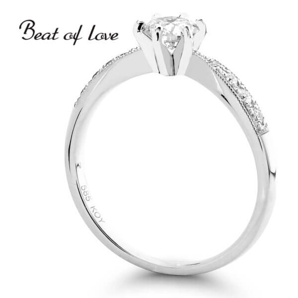 Beat of Love -timanttisormus solitaire 0.475 TW-W/SI1-9582