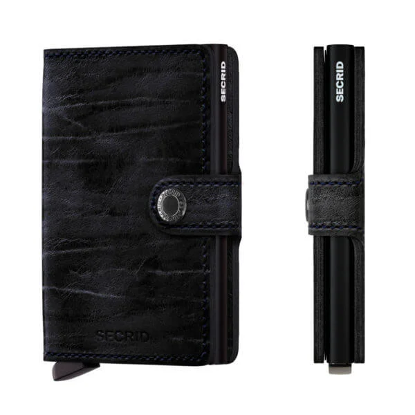Secrid tummansininen miniwallet Dutch Martin Night Blue