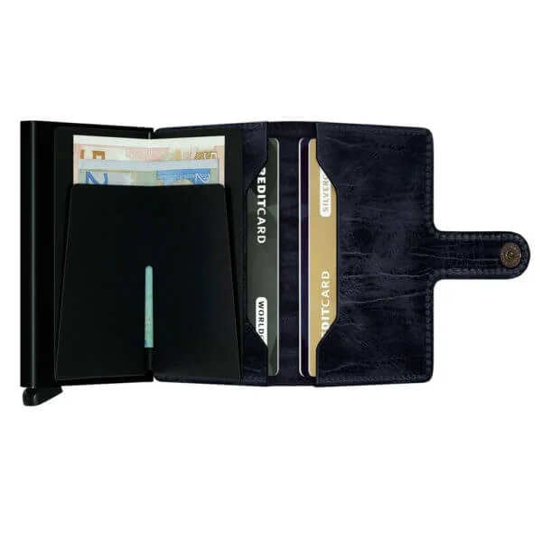 Secrid tummansininen lompakko - Miniwallet Dutch Martin Night Blue-14373