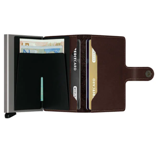 Secrid tummanruskea lompakko - Miniwallet Original Dark Brown-14285
