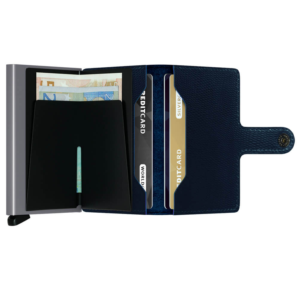 Secrid tummansininen lompakko - Miniwallet Rango Blue-Titanium-14361