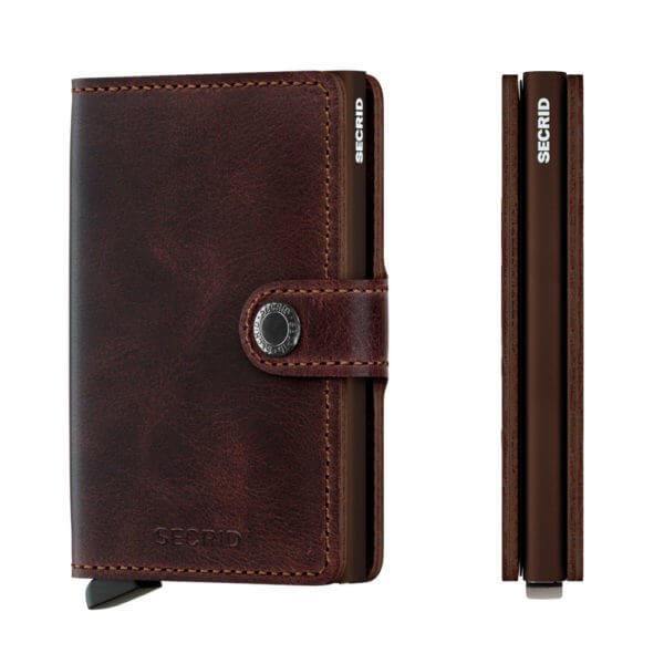 Secrid suklaanruskea miniwallet vintage chocolate