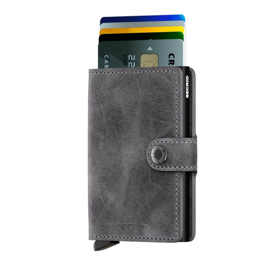 Secrid harmaa/musta lompakko - Miniwallet Vintage Grey Black-16999
