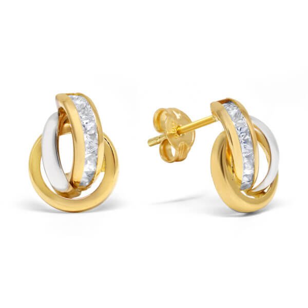 Kaksiväriset kultakorvakorut 129651ZYW