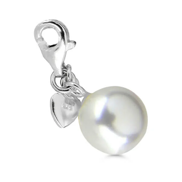 Hopeamaskottiriipus valkoinen helmi