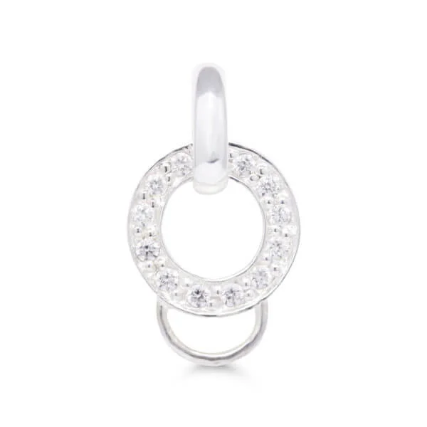 Charming Silver hopeariipus maskoteille maskoteille kirkkaiklla kivillä