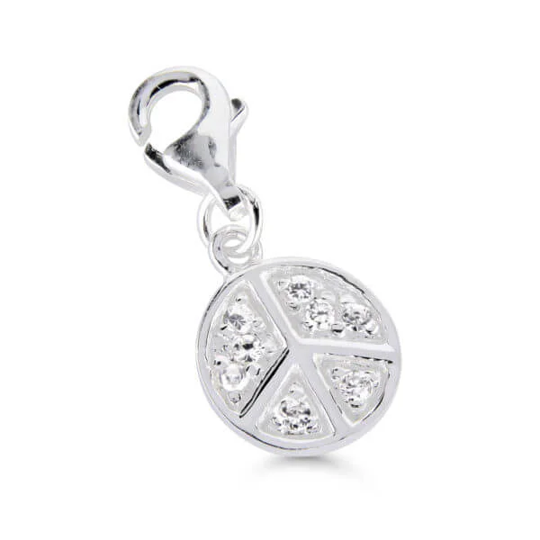 Hopeamaskottiriipus rauhanmerkki kirkas kivi