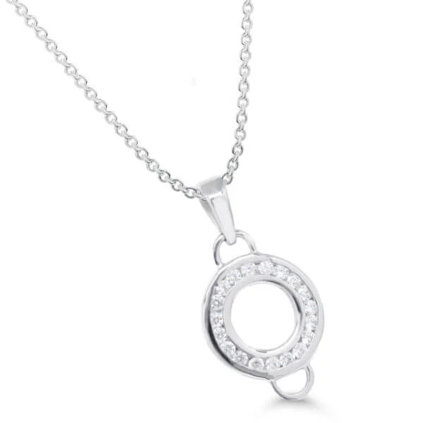 Charming Silver riipus värittömillä kivillä