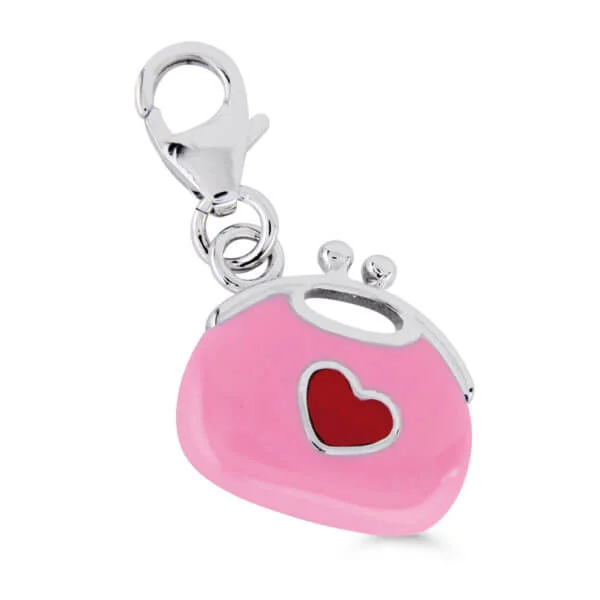 Hopeamaskottiriipus emaloitu käsilaukku