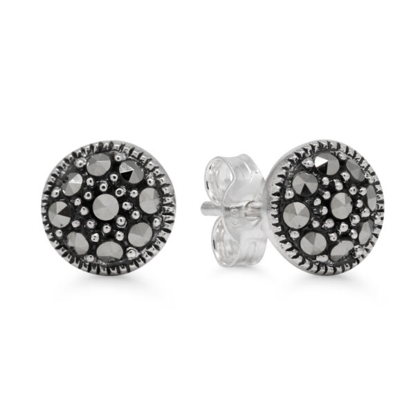 Hopea markasiitti korvakorut pyöreä