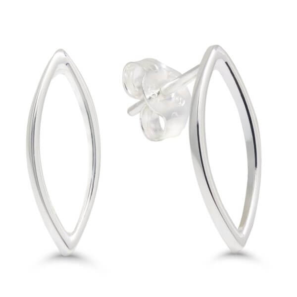 Kauniit soikeat hopeakorvakorut WE-35825