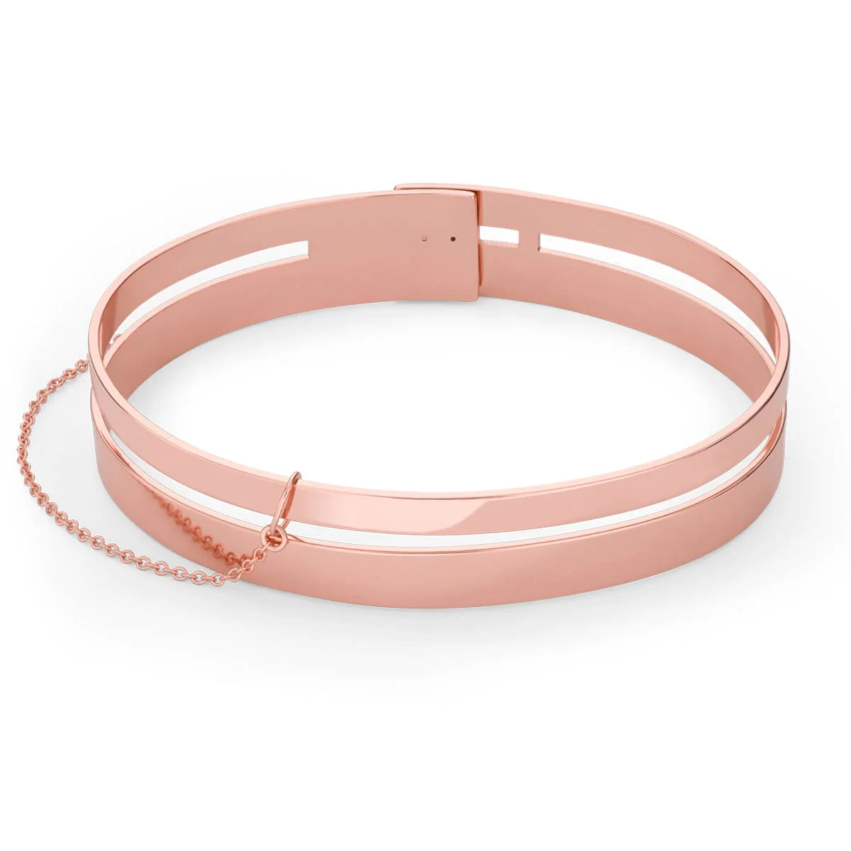 Rosefield - Double Bar Bangle gold - ruusukullattu rannerengas-0