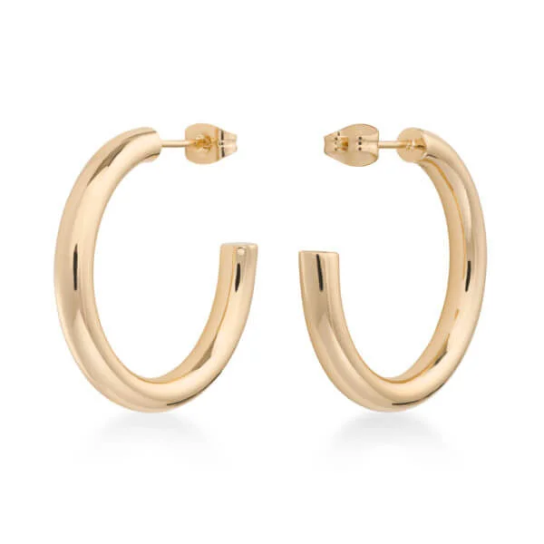 Rosefield Iggy Classic hoop small gold - kullatut korvarenkaat