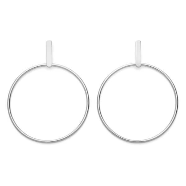 Rosefield - Hoop bar silver - korvakorut hopeoitu-222085