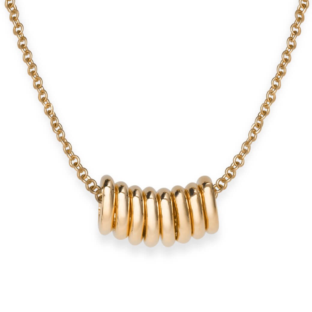 Rosefield - Multi hoop necklace gold - kaulakoru kullattu-221963