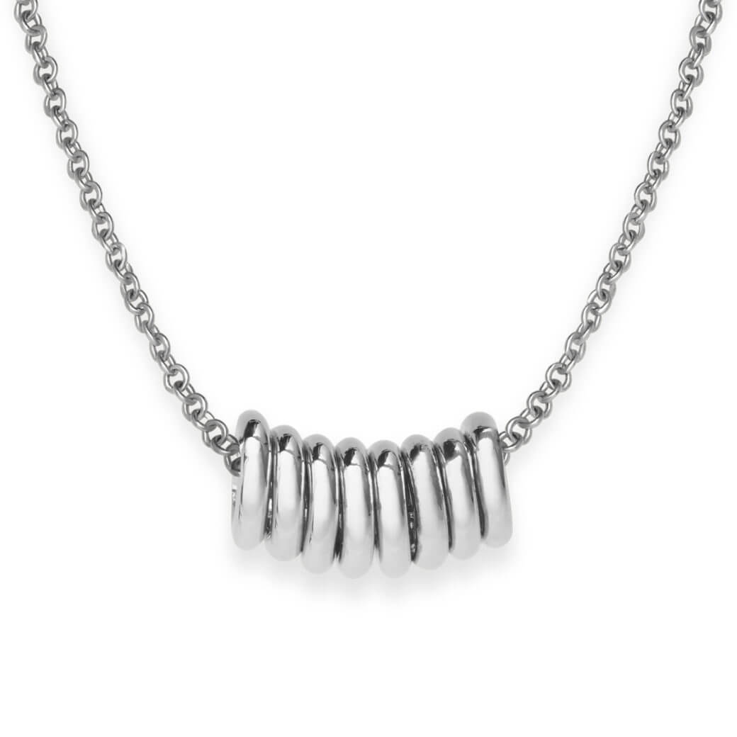 Rosefield - Multi hoop necklace silver - kaulakoru hopeoitu-221969
