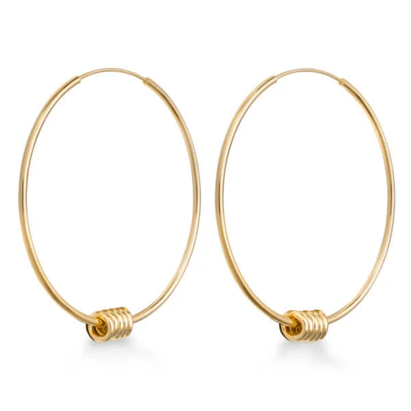 Rosefield Iggy Spring hoop large gold - kullatut korvakorut