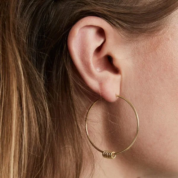 Rosefield - Spring hoop large gold - korvakorut kullattu-222052