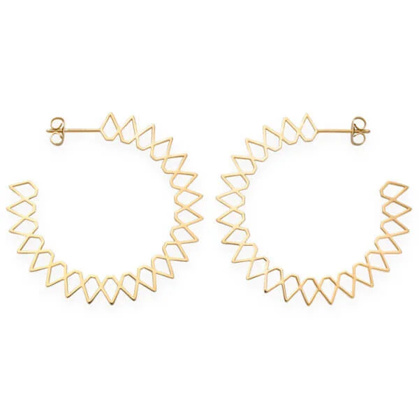 Rosefield Iggy Spike hoop gold - kullatut korvakorut