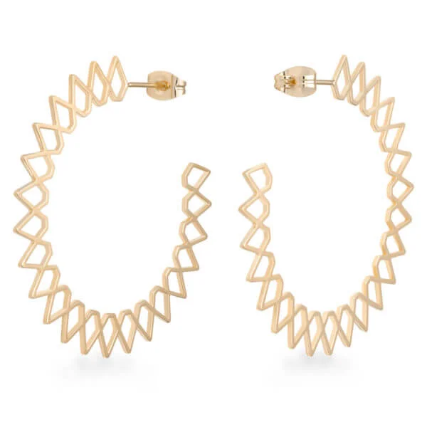 Rosefield Iggy Spike hoop gold - kullatut korvakorut