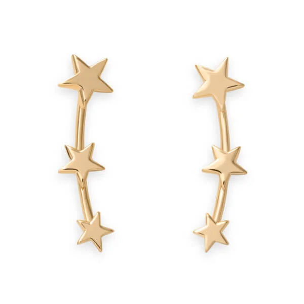 Rosefield - Triple star gold - korvakorut kullattu-222025