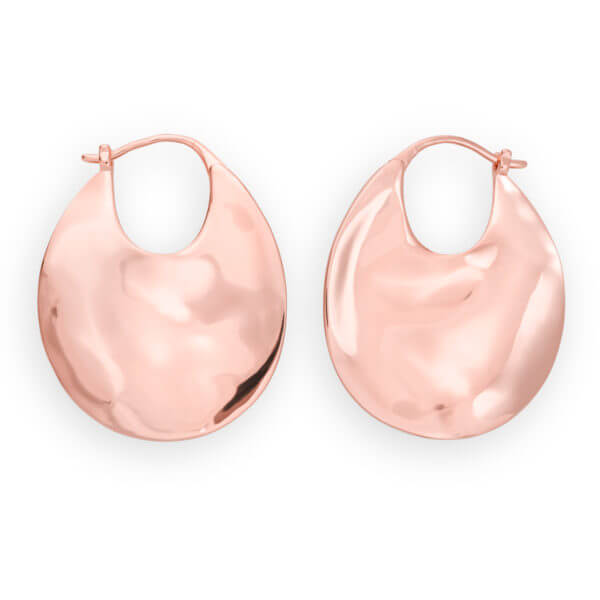 Rosefield - Textured hoop rosegold - korvakorut ruusukullattu-222174