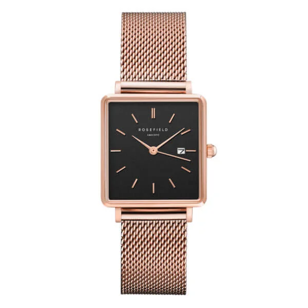 Rosefield Boxy punakullattu mesh musta taulu QBMR-Q05