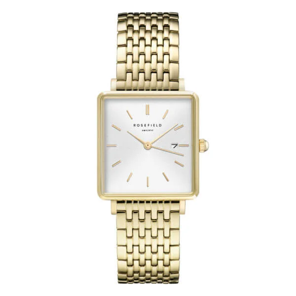 Rosefield Boxy keltakulta vaalea kellotaulu QWSG-Q09