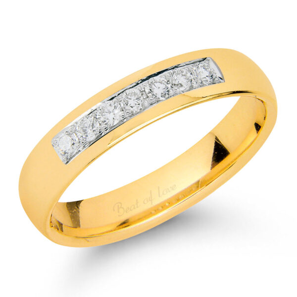 Kihlasormus timanteilla 14k keltakultaa