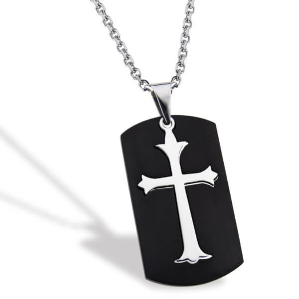 Ace of Spades teräskaulakoru laatta risti-223504