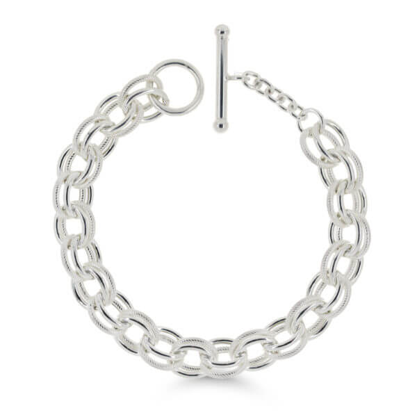 Umpinainen näyttävä naisten ranneketju hopeaa