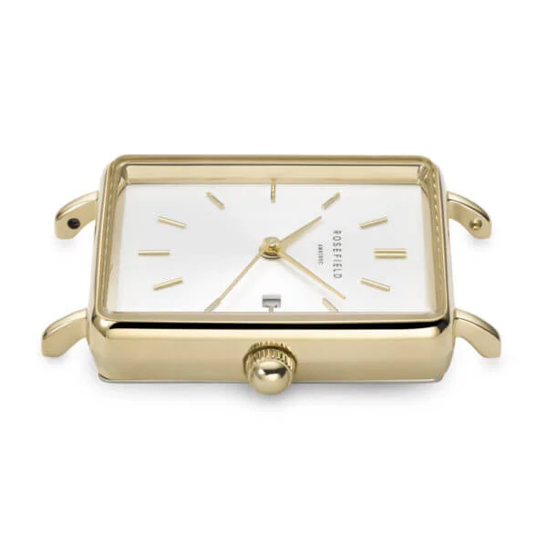 Rosefield - The Boxy - keltakullattu kuori ja vaaleanruskea nahka ranneke-224146