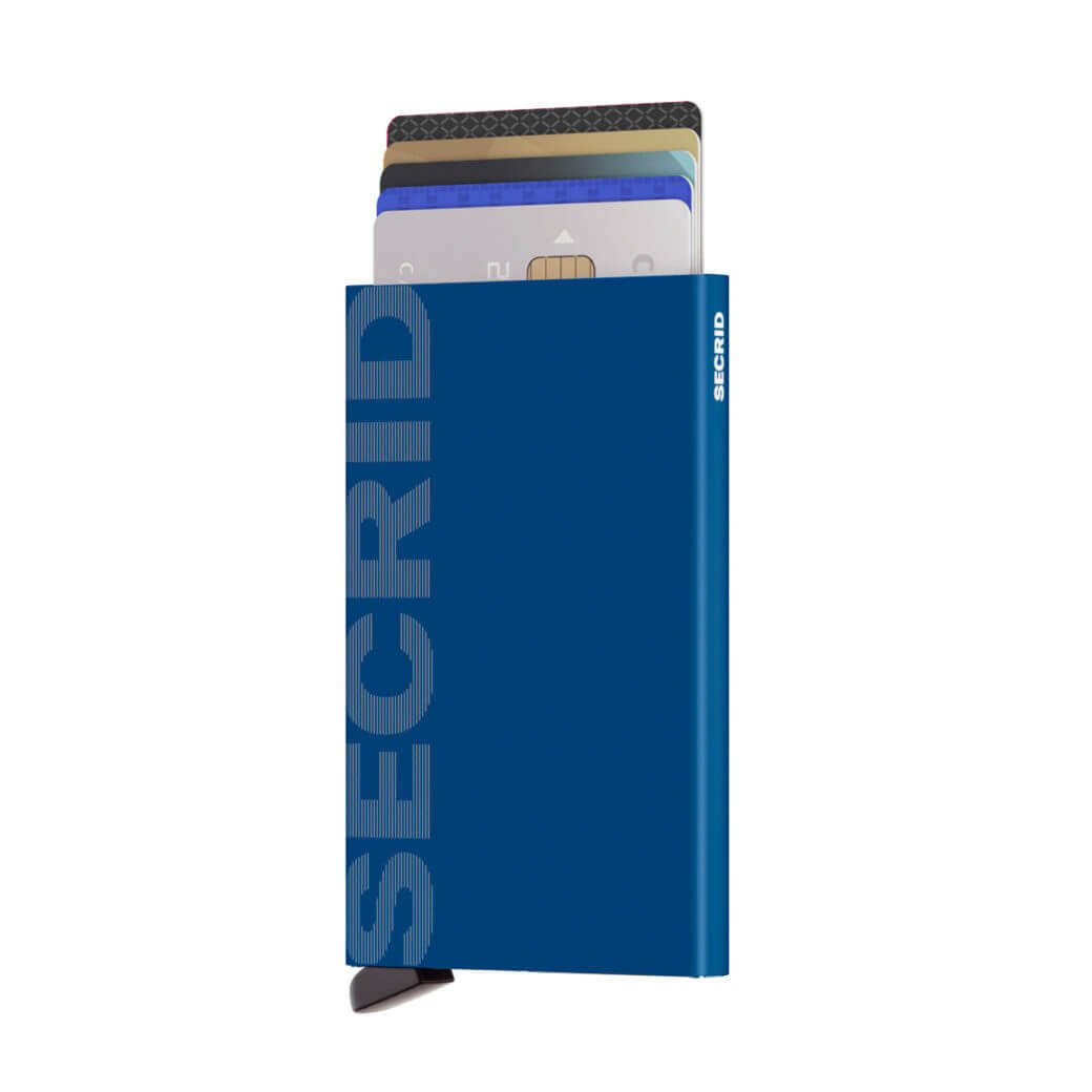 Secrid sininen korttikotelo logolla - Cardprotector laser logo blue-224159