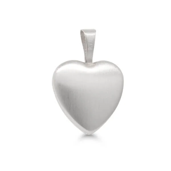 Hopeamedaljonki sydän 13mm sydän ja kukat kaiverrus-224072