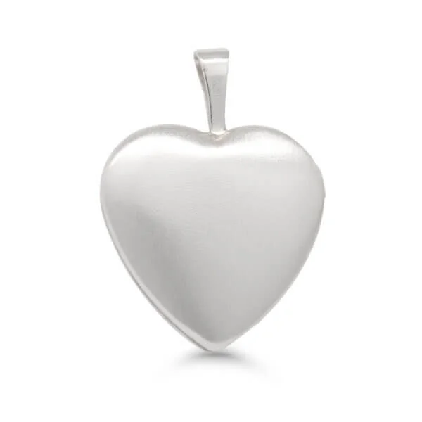 Hopeamedaljonki sydän 17mm kukat ja tähti-224041