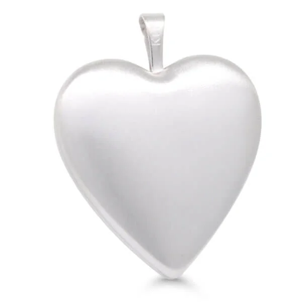 Hopeamedaljonki sydän 21mm kukka-224031