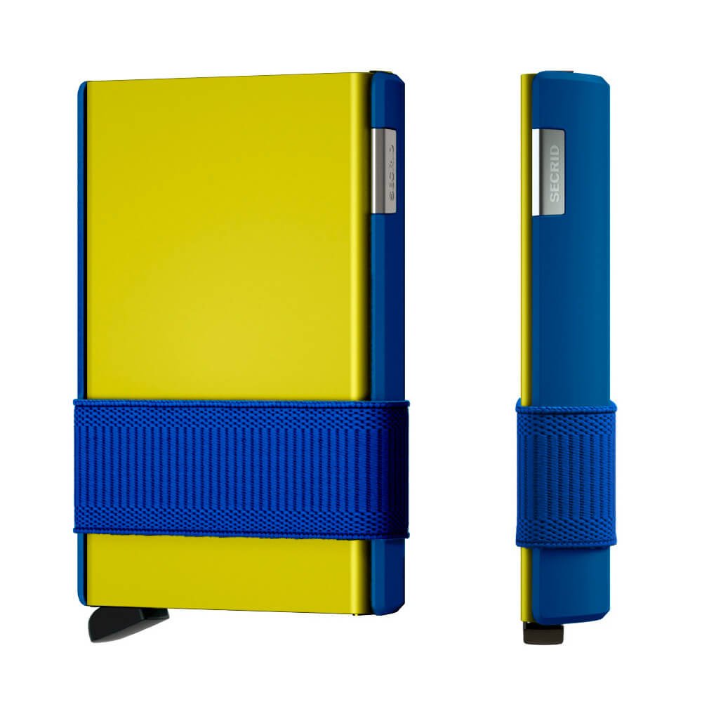 Secrid Cardslide Electrolime sininen/lime korttikotelo/lompakko