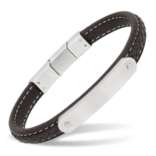 Teräs/nahkaranne laatalla ruskea-0