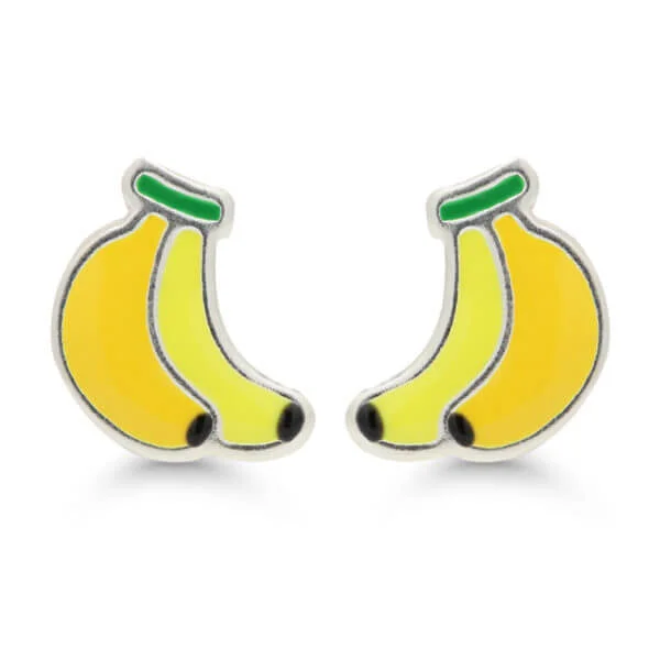 Banaani korvakorut hopeaa