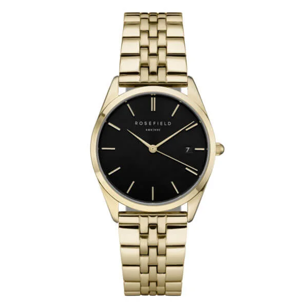 Rosefield The Ace keltakulta - musta unisex rannekello