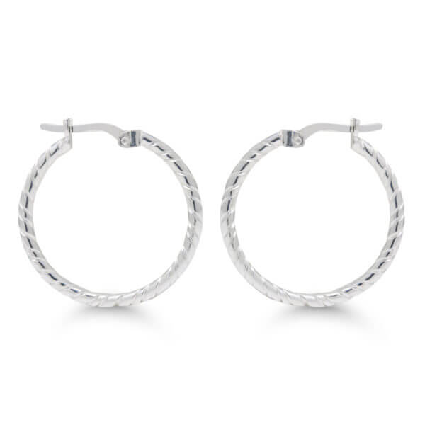 Hopeakorvakorut kuvioitu putkirengas 2mm x 25mm-225057