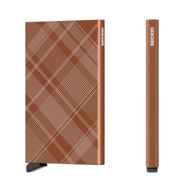 Secrid Tartan Rust korttikotelo ruosteen ruskea viivakuvioitu
