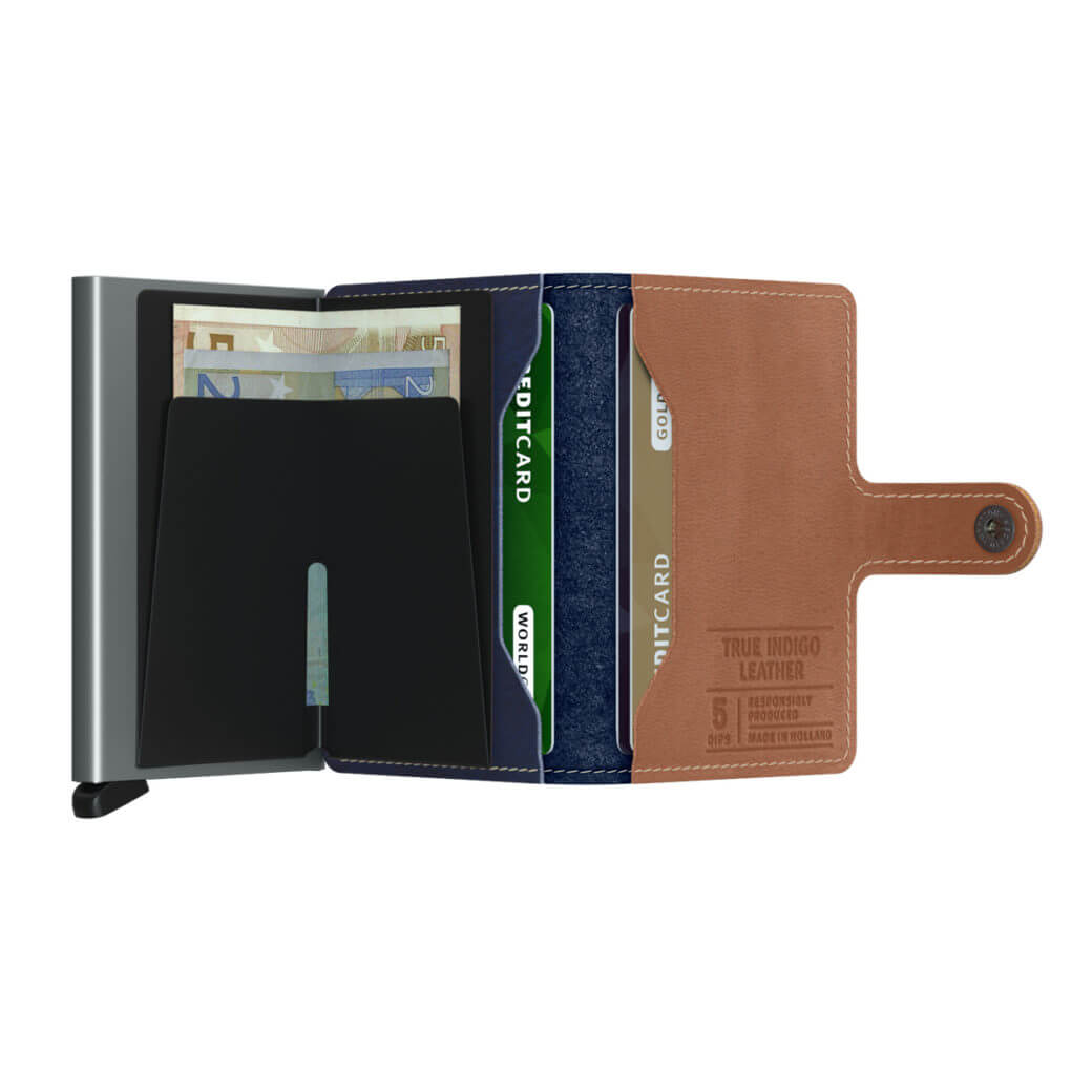 Secrid denimin sininen lompakko - Miniwallet Indigo 5 Titanium-225409