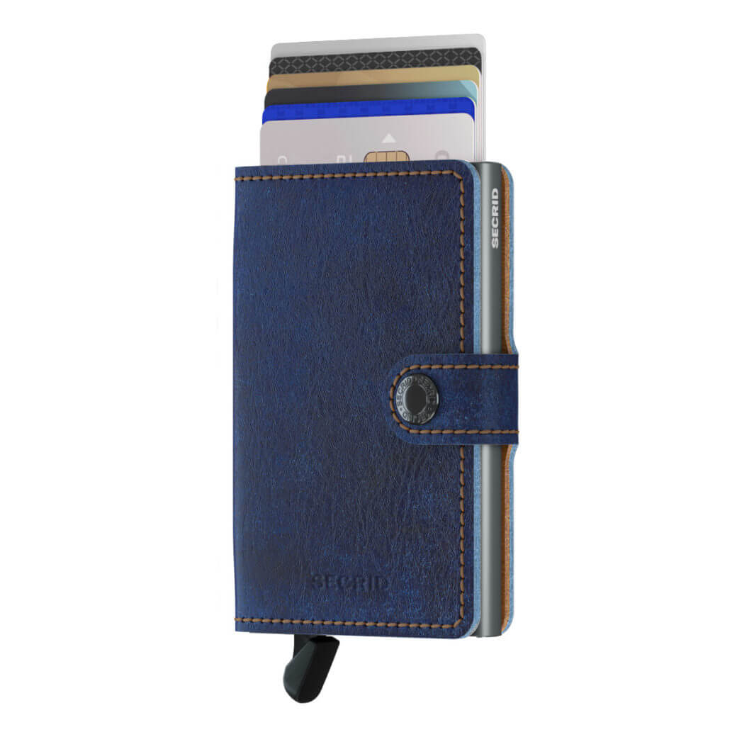 Secrid denimin sininen lompakko - Miniwallet Indigo 5 Titanium-225408