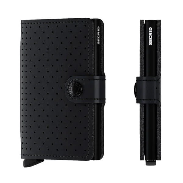 Secrid Miniwallet Perforated Black - musta lompakko