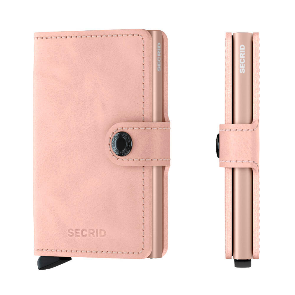 Secrid Miniwallet Vintage Rose - vaaleanpunainen lompakko / korttikotelo